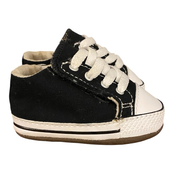 Converse All Star Black and White Sneakers Size 1 - Picture 4 of 10